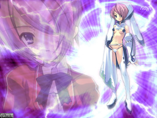 Purple dress girl hologram rayonism - a purple light free wallpaper