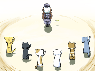 Person cats measuring tape rayonism - a drawing of a person free wallpaper