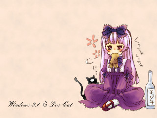 Alice prin kawaii cat wine - the floor next free wallpaper