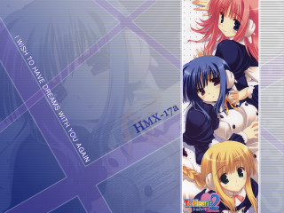 Anime girls blue background purple - the bottom free wallpaper