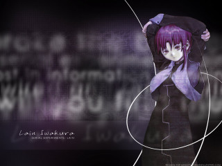 Purple hair girl black dress 2 - ghost in the shell free wallpaper