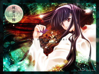 Girl purple flower white shirt - a purple flower free wallpaper