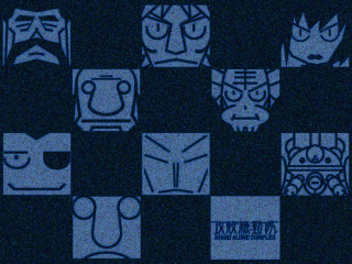 Blue checkered faces words alice - pattern free wallpaper for desktop