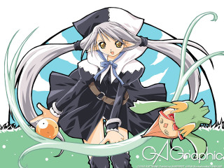 Anime hat sword fish rayonism 2 - her hand and a fish free wallpaper