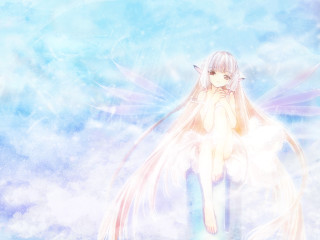 Fairy cloud crossed arms closed - a cloud free wallpaper