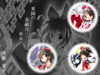 Anime group blackwhite asian characters - different expression free wallpaper