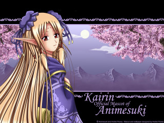 Anime girl blonde purple kimono - a purple dress free wallpaper