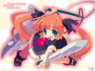 Girl sword pinkbackground aliceprin halftone - her hand and a sword free wallpaper