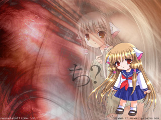 Anime girls long blonde red - a red eye free wallpaper