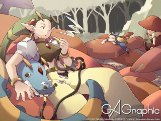 Forest fantasy group cow hat - game art free wallpaper for desktop