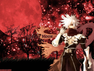 White hair anime gothic red - a black outfit free wallpaper for desktop