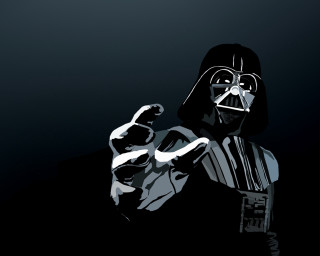 Darth vader pointing camera finger - war free wallpaper for desktop