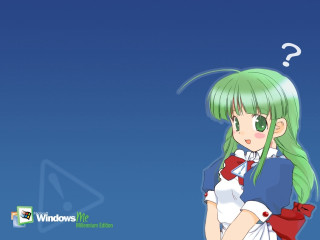 Anime girl green hair red - android free wallpaper for desktop