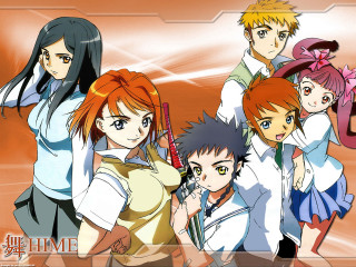 Anime group redwhite background rayonism - visual free wallpaper