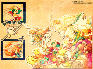 Cartoon characters feathers rooster polka - a picture of a bunch free wallpaper