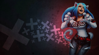 Cat girl blue hair red - a cat costume free wallpaper