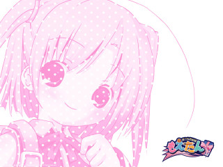 Pink hair girl polkadot shirt - pink hair free wallpaper for desktop