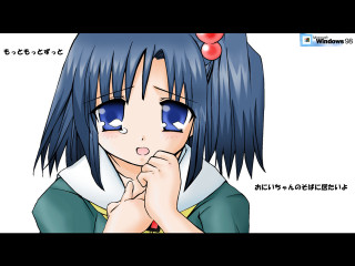 Anime girl blue eyes black 6 - a white collar free wallpaper