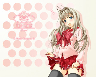 Girl blonde blueeyes polka dots - anime free wallpaper