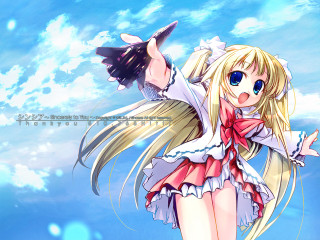 Anime girl blonde hair blue 7 - long blonde hair free wallpaper