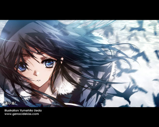 Blue eyed black haired anime - a black hair free wallpaper
