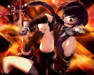 Woman black outfit gun knife 2 - a gun and a knife free wallpaper