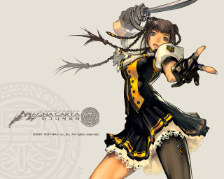 Chizuko yoshida fighting stance braid - dress holding free wallpaper