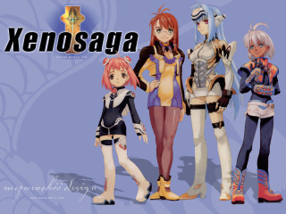 Xenosaga animegirls group officialart concept4girls - them in front free wallpaper