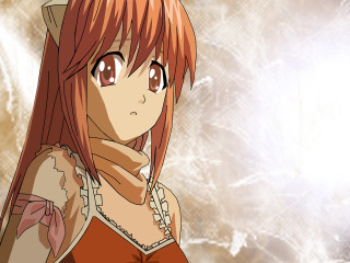 Woman redhair browndress whitebg light - a brown dress free wallpaper