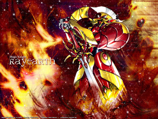 Anime sword fire background rayear - a mosaic free wallpaper for desktop