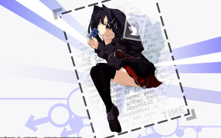 Woman black outfit cellphone laptop - a background free wallpaper