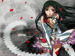 Girl wings white dress red - red petal free wallpaper