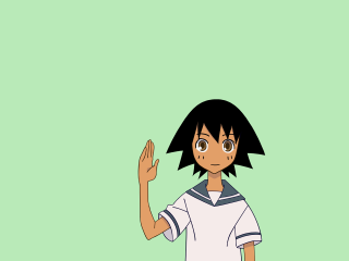 Cartoon girl black hair white 2 - a black hair free wallpaper