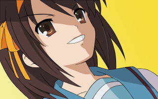 Woman blue shirt yellow background - a blue shirt free wallpaper