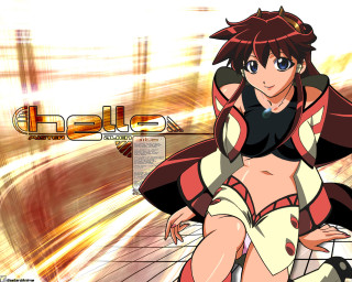 Woman sitting anime blueeyes brownhair - a bench free wallpaper