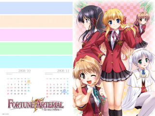 Anime calendar girls suit blush - a calendar free wallpaper