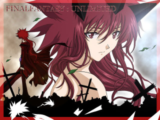 Girl demon redbird cat ears - a black bird free wallpaper