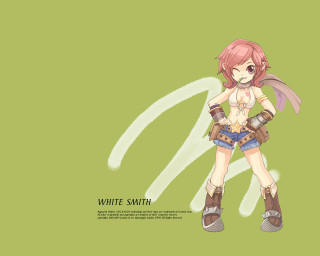 Pink hair girl green background - white background free wallpaper for desktop