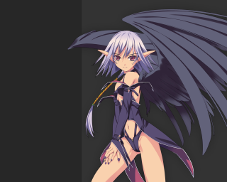 Anime purple haired elf wings - purple hair free wallpaper for desktop