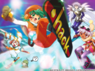 Anime girls flying snowboard green - a snowboard free wallpaper