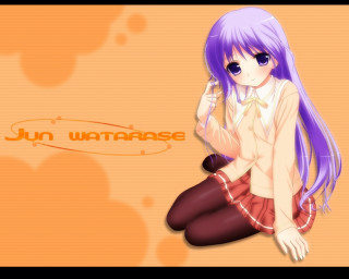 Purple haired girl sitting hand - her eye free wallpaper for desktop