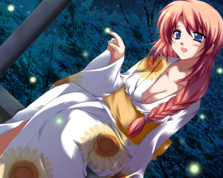 Woman white dress sword forest 2 - firefly free wallpaper