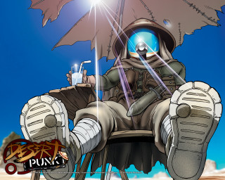 Cartoon man chair umbrella drink - yusuke murata free wallpaper for desktop