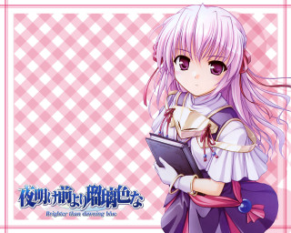 Pink haired girl book checkered - background behind her free wallpaper