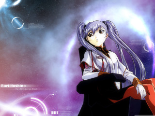 Girl long hair astronaut space - a chair in front free wallpaper