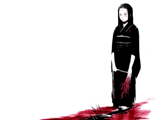 Gothic yandere bloodied knife kimono - blood free wallpaper for desktop