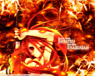 Red haired anime girl bat - explosion free wallpaper for desktop