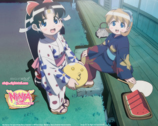 Anime bench girls kimono blush - a paddle free wallpaper