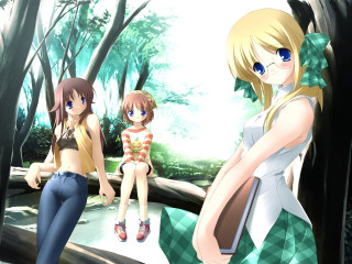 Anime girls forest purse blonde - a purse free wallpaper