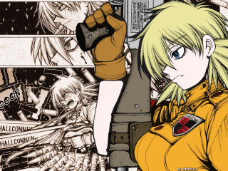 Woman yellow uniform gun cartoon - a gun free wallpaper for desktop